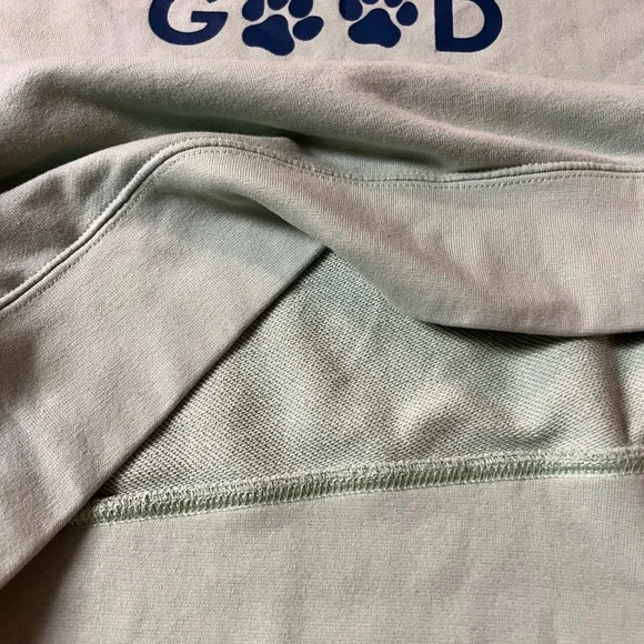 Rescue Life Is Good paws dog cat pet green lightweight Crewneck Sweatshirt - Picture 10 of 11